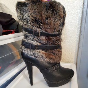 Fur Heel Boots